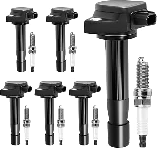 Motorevo 3.5L Ignition Coil Pack for Honda Odyssey Accord V6 EX-L Touring | Acura TL丨Accord Crosstour丨RL TSX丨2008 2009 2010 2011 2012 2013 2014 2015 2016 2017丨UF603 Coil &amp; 97390 Iridium Spark Plugs
