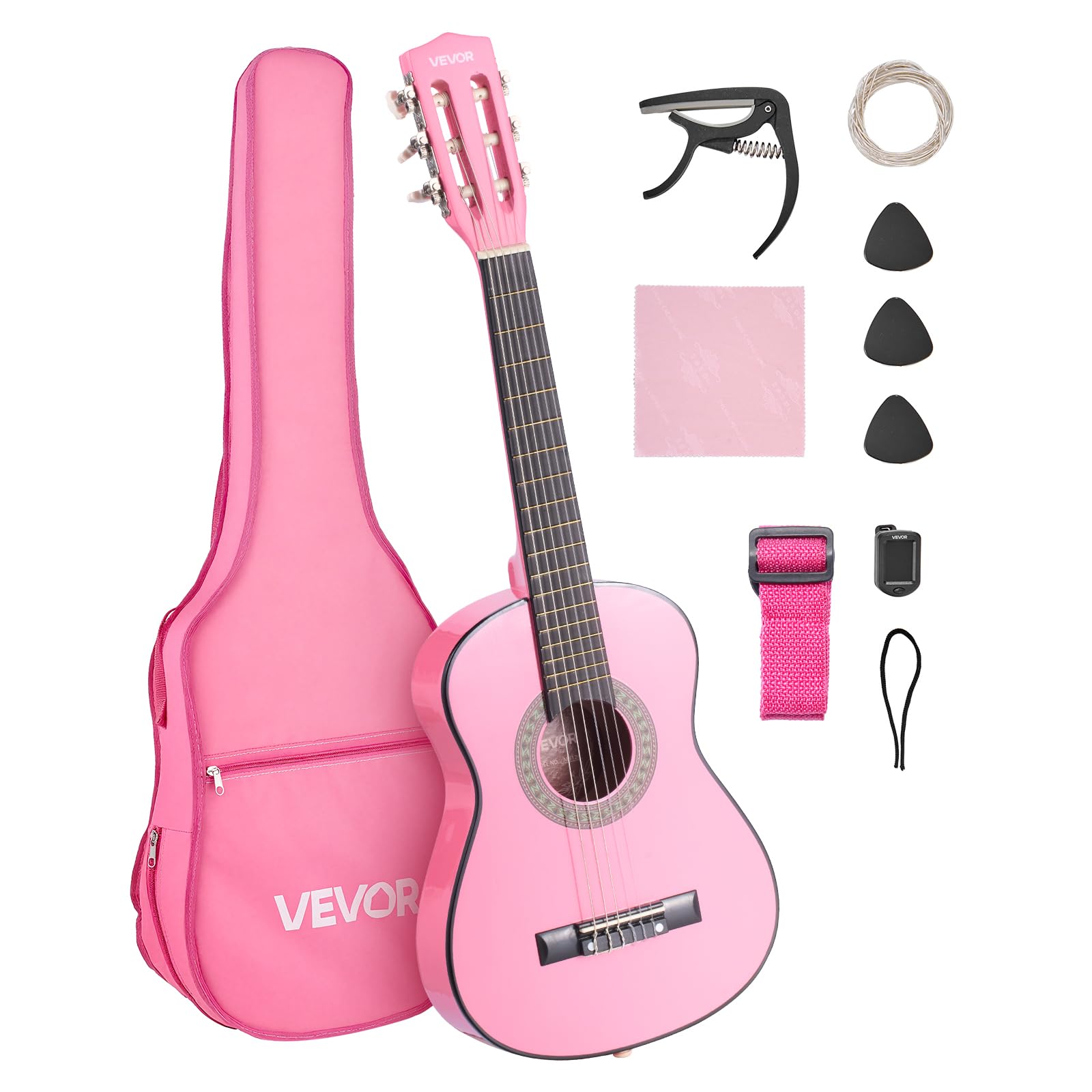 VEVOR Acoustic Guitar, Classical Guitar Starter Kit for Beginners, with Nylon St
