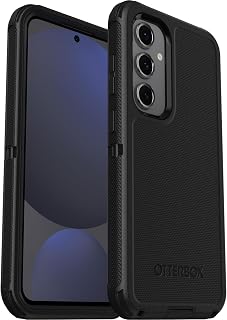 Case for Samsung Galaxy S24 FE OtterBox Defender, Shock and Drop Resistant, Ultra Rugged Case, Tested 7x vs MIL-STD 810G Standards, Black