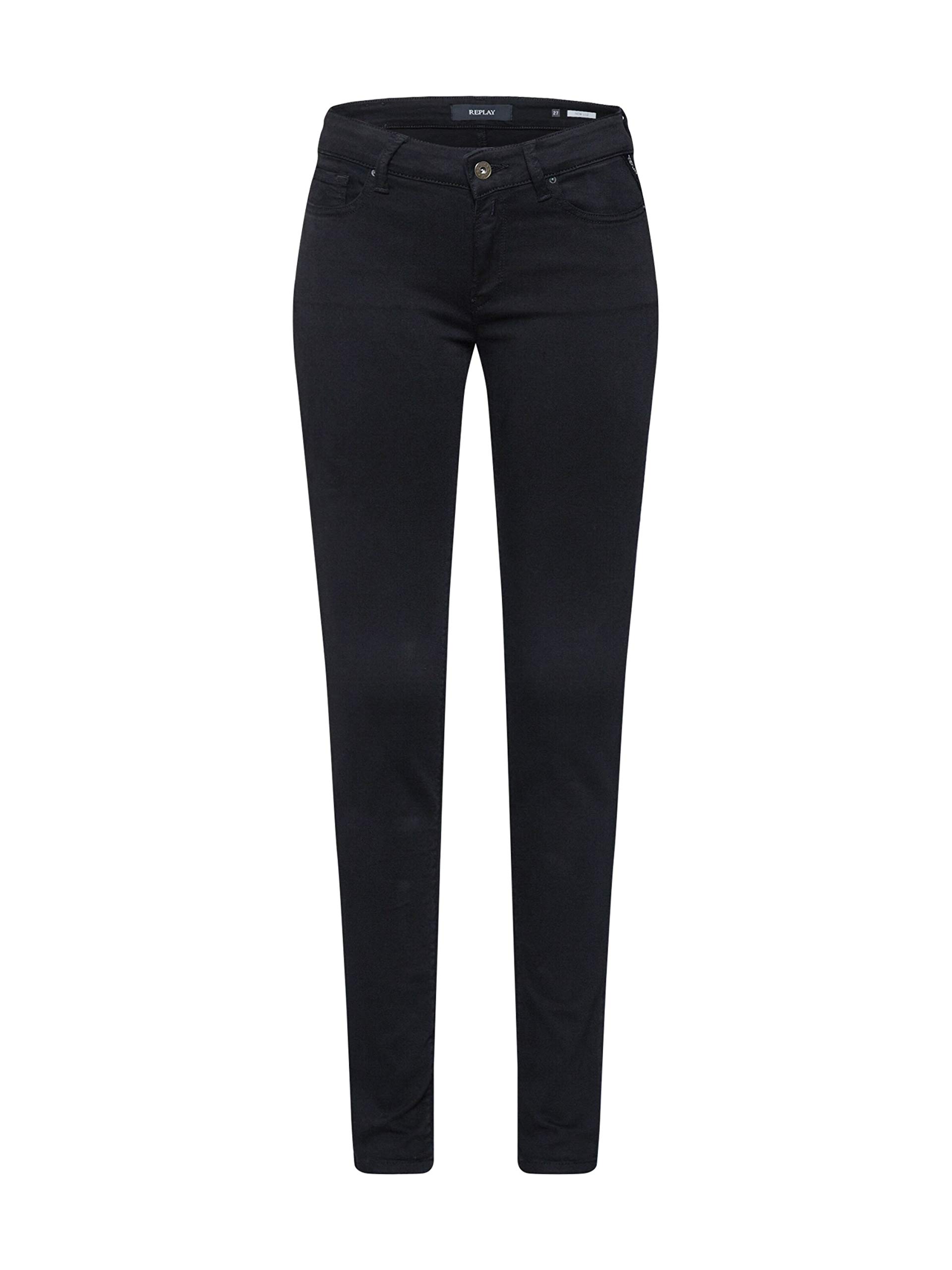 REPLAY New Luz Hyperflex Colour Jeans for Women, Black (098 Black), 27W / 28L