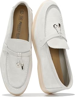 Project Cloud Women Shoes 100% Genuine Leather Lightweight Loafers for Women with Memory Foam and Leather Insole Non-Slip Casual Shoes for Women (Iris)