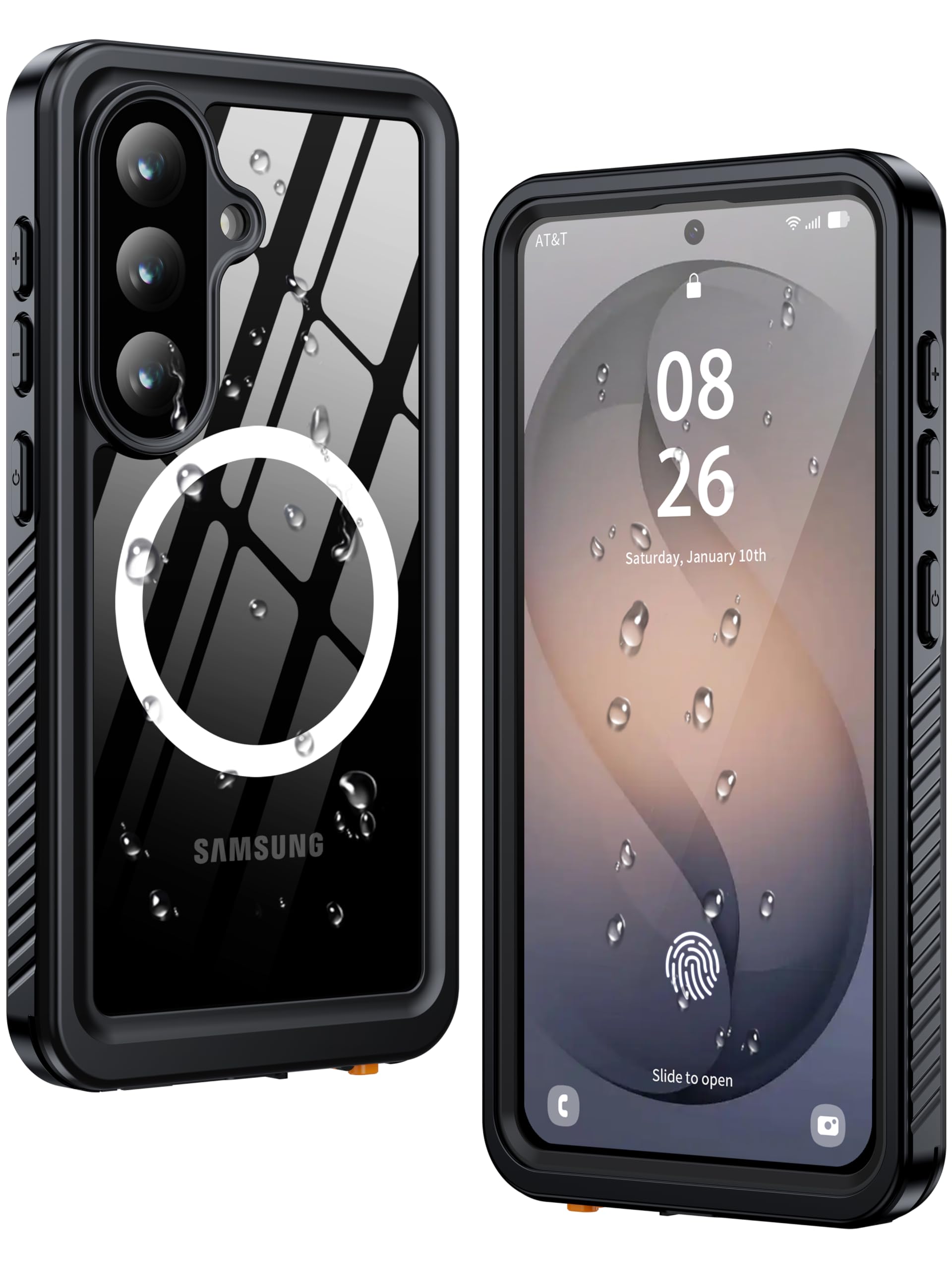 ANTSHARE for Samsung Galaxy S26 Case IP68 Waterproof, Black/Clear | Compatible w