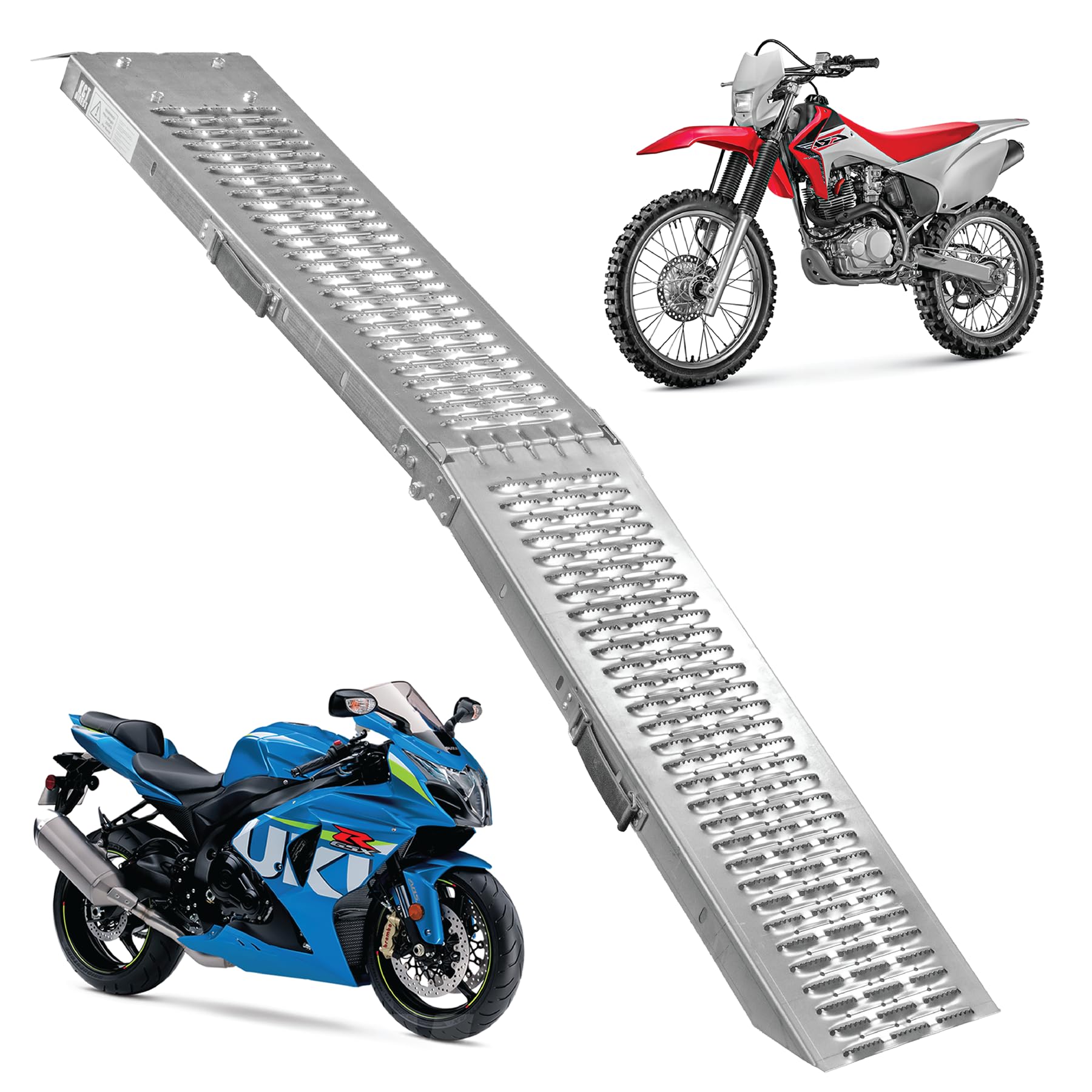 KCT Vehicle Loading Ramp Heavy Duty 200kg Capacity Folding Motorcycle Bike Acces