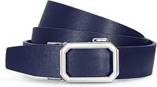 SUOSDEY Ratchet Belt for Women, Automatic no hole Leather belt for Jeans Pants Adjustable 1.2" Width