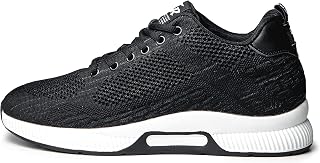 Conzuri Men’s Stylish Height Increasing Shoes – Invisible Elevator Shoes Add 2.4 Inches – Non-Slip Casual and Fashion Sneakers