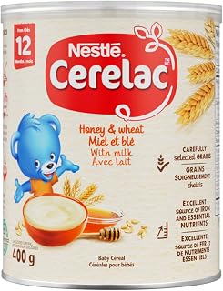 CERELAC Honey & Wheat With Milk Baby Cereal, 400 g | Source of Iron & Essential Nutrients, Vegetarian, Certified Halal,