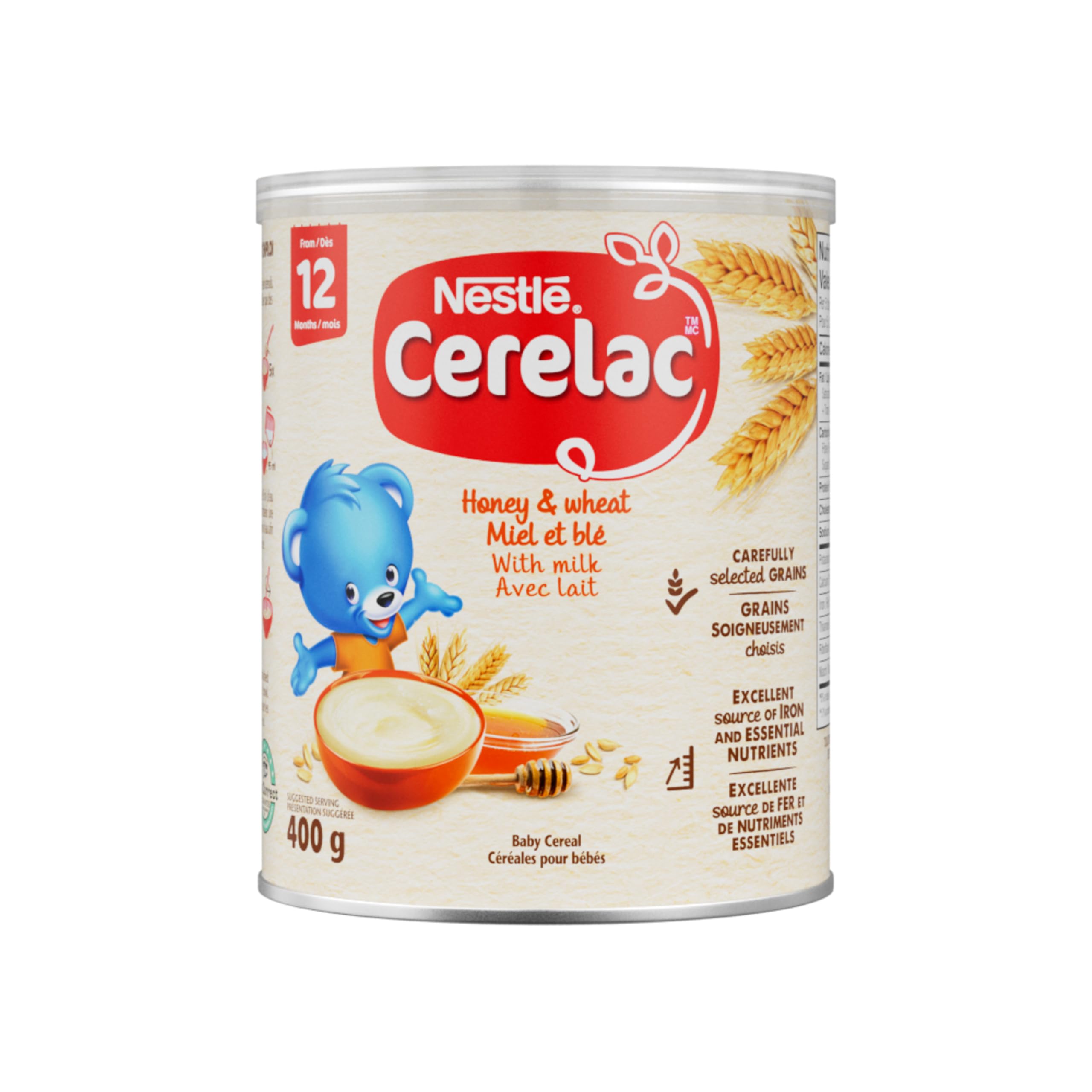 CERELAC Honey & Wheat With Milk Baby Cereal, 400 g | Source of Iron & Essential 