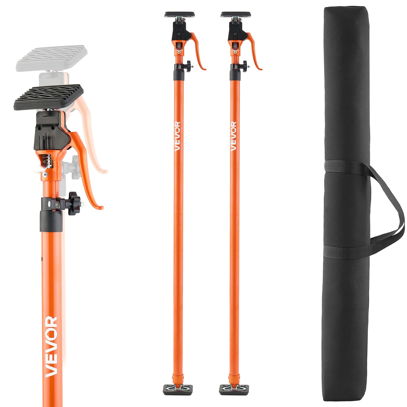 VEVOR Cabinet Jack Support Pole, 2-Pack, 49.2-114.6 Inch Steel Telescopic Quick 
