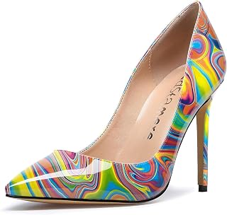 Castamere Zapatos de tacón alto para mujer, punta puntiaguda, zapatos de tacón de 4 pulgadas
