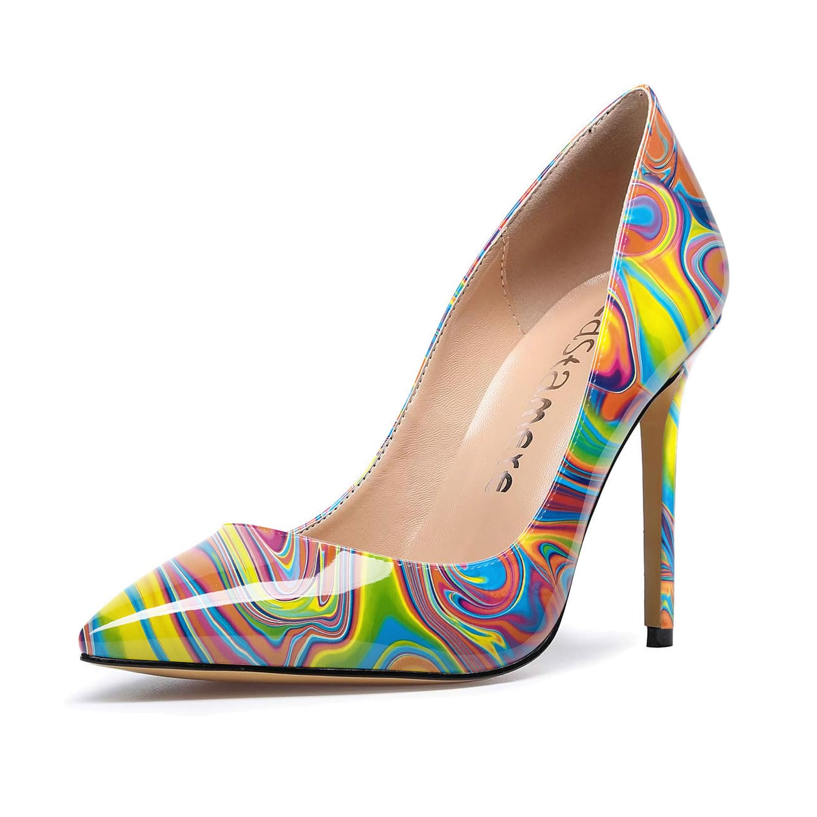 Castamere Zapatos de tacón alto para mujer, punta puntiaguda, zapatos de tacón d