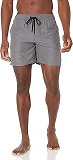 Amazon Essentials Men's Swim Trunks with Mesh Lining, Pockets and Drawstring Closure