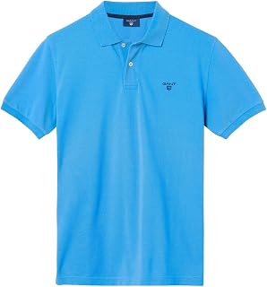 GANT MD The Summer Pique SS Rugger Polo Shirt, azure, XL