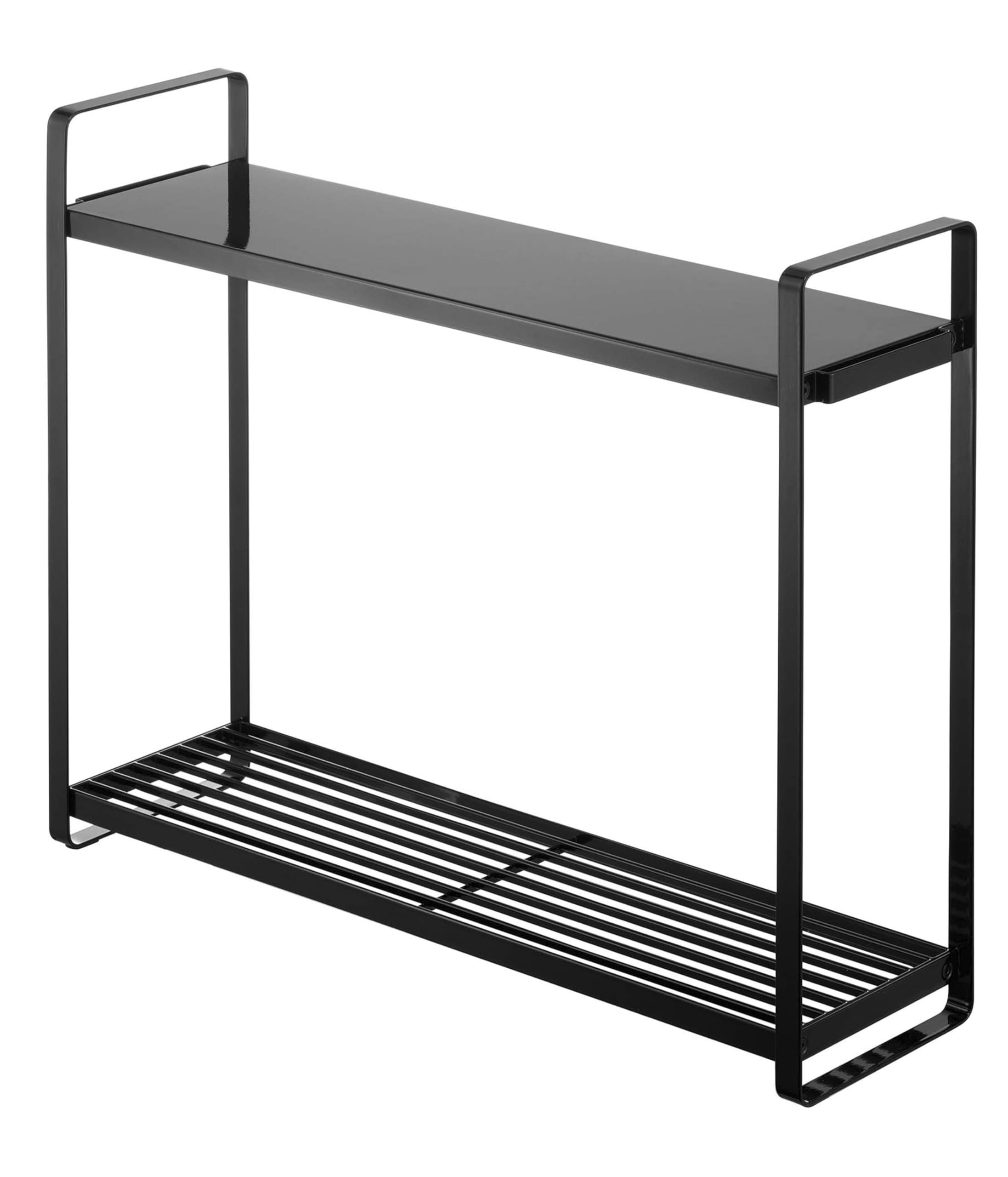 Yamazaki 5151 Horizontal Stove Rack, 2 Tiers, Black, Approx. W 20.1 x D 5.5 x H 