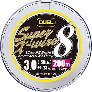 Duel PE Fishing Line Super X Wire 8 [Line Fishing Line Fishing Equipment, High Strength, High Sensitivity] No. 0.6 - No. 4.0, 5 Colors/Yellow Marking