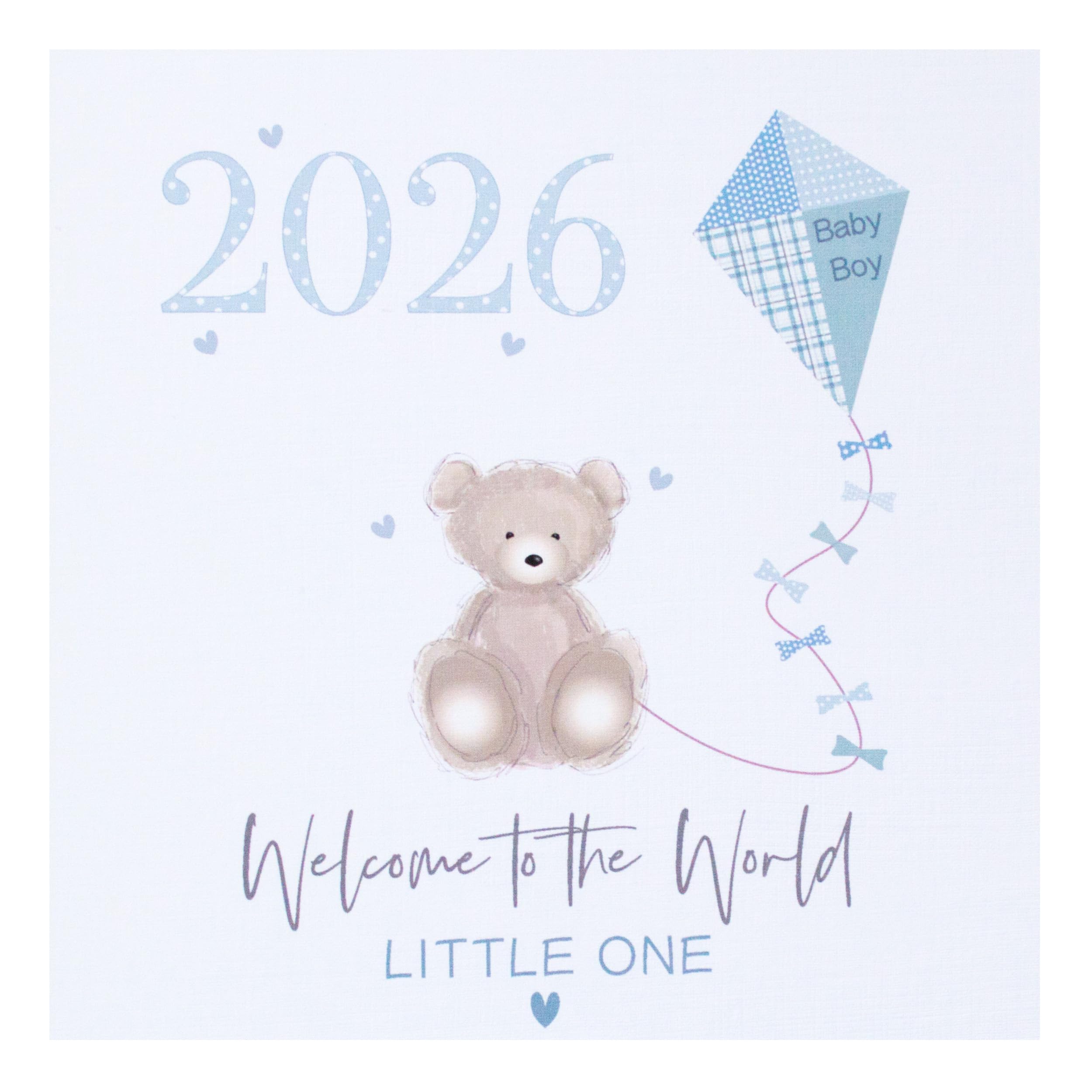 New Baby Boy Card 2026 - Handmade Welcome to the World, Newborn Baby Card - Blue