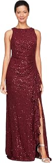 Alex Women's Long Sleeve Front Closure Special Occasion Dress