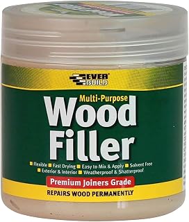 Everbuild Multipurpose Wood Filler – Suitable for Indoor and Outdoor Use – Sandable – Light Stainable – 250ml