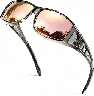 SIPHEW Mirrored Sunglasses Polarized Fit Over Glasses