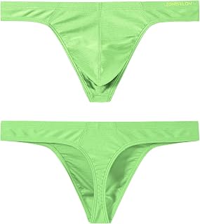 JINSHI Men's Thong Underwear Sexy Ice Silk Shiny G String Male Athletic Thong T Back For Men Bikini Briefs