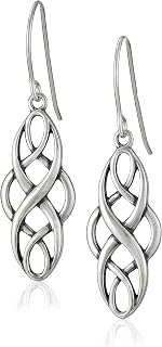 Amazon Essentials Sterling Silver Celtic Knot Dangle Earrings