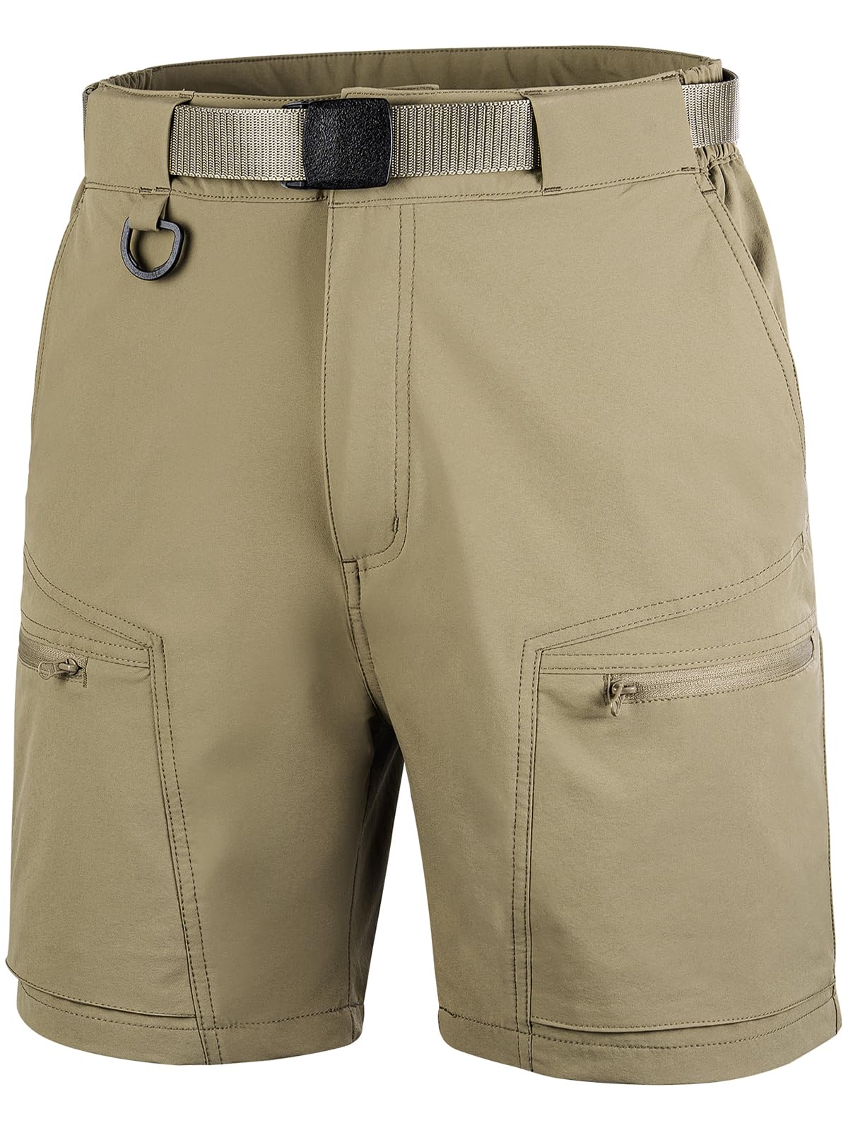FREE SOLDIER Men's Cargo Hiking Shorts with Belt Summer Shorts Lightweight