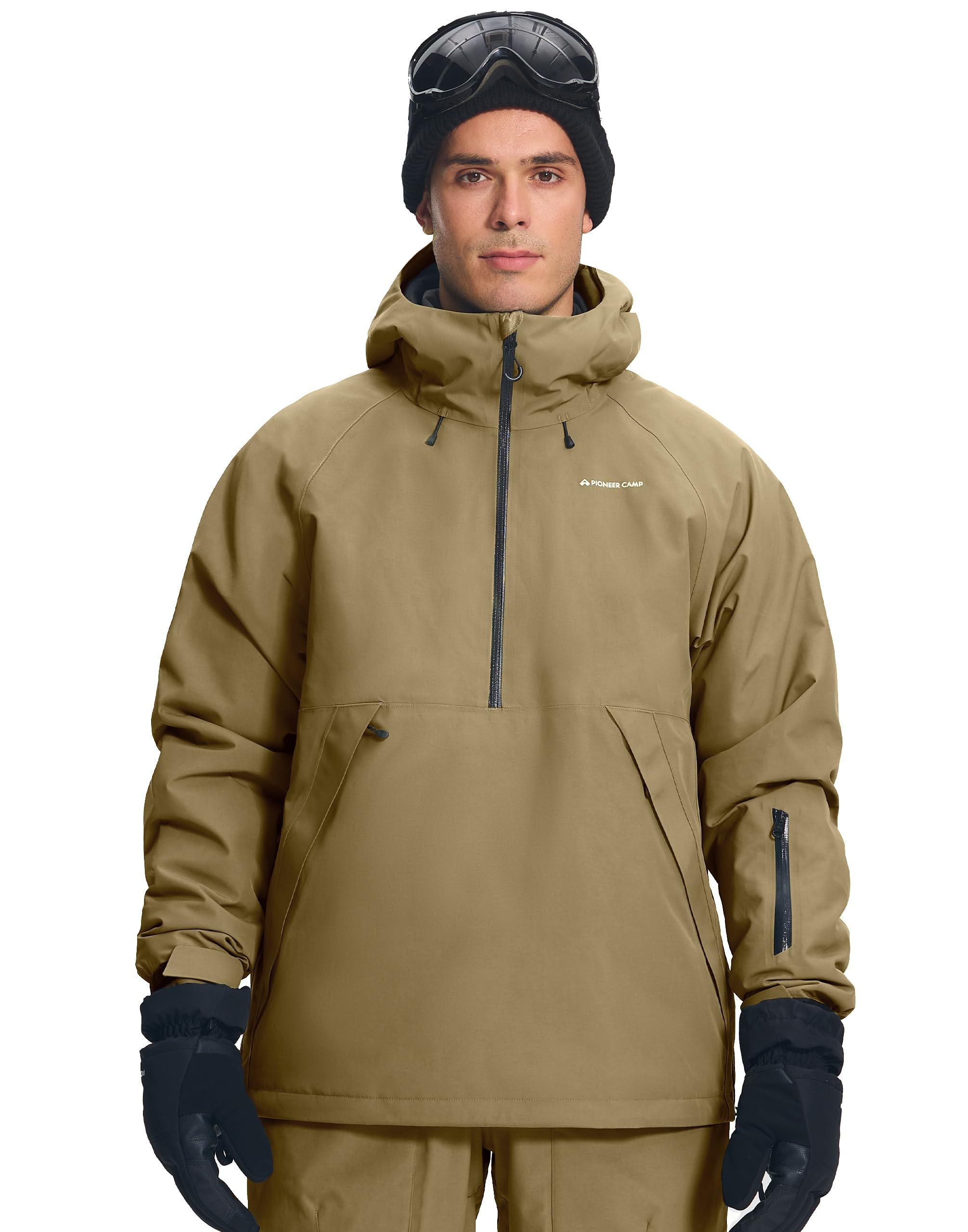 Pioneer Camp Men's Semi-Front Ski Jacket with 10000 mm Hydrostatic Head, Waterpr