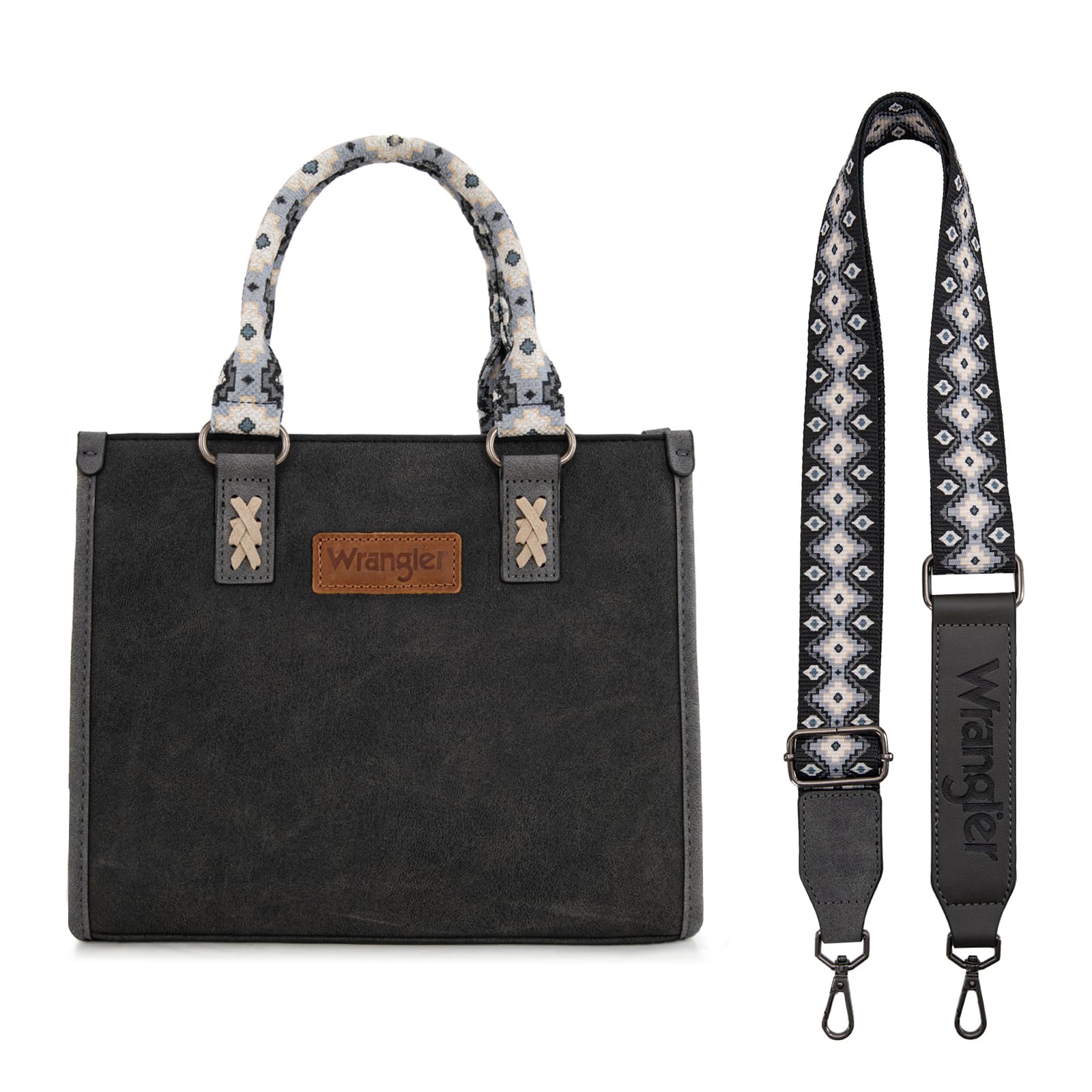 Wrangler Tote Bag for Women Western Retro Purse Top Handle Handbags with Aztec S