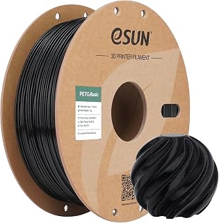 eSUN PETG Filament 1.8mm, PETG Basic High Tenacity Filament 1kg Spool (2.2Lbs) for 3D Printers, Black
