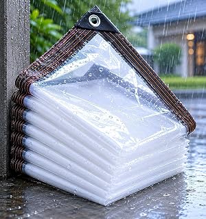 Clear Waterproof Tarp Patio Wood Rain Protection Transparent Plastic Cover Outdoor Canopy for Chicken Kennel Dog Kennel Roof Cover