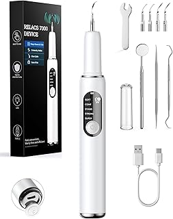 RELACS 7000, Plaque Remover for Teeth, Tartar Remover for Teeth | Teeth Cleaning Kit, 5 Modes with 3 tips Replacement, with LED Light