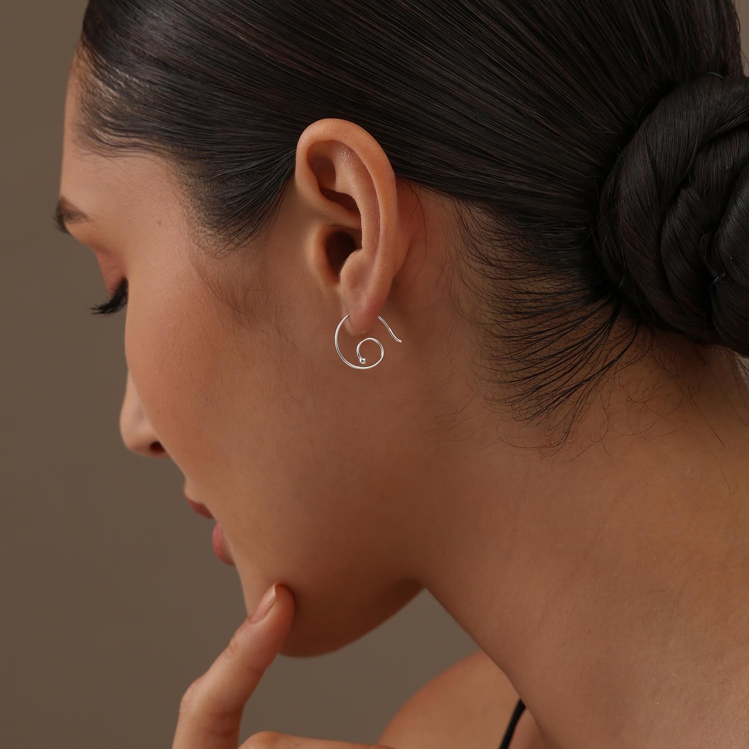 LeCalla 925 Sterling Silver Threader Earrings for Women | Handmade Wire Boho Hoo