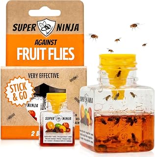 Super Ninja Fruit Fly Traps for Indoors, 2 Pack