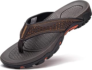 GUBARUN Men's Sports Flip Flops Comfortable Casual Thong Sandals Outdoor, black1, 7.5 D（M）