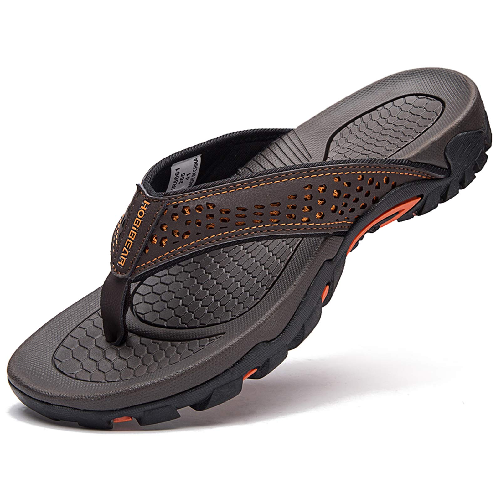 GUBARUN Men's Sports Flip Flops Comfortable Casual Thong Sandals Outdoor, black1