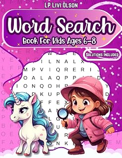 Word Search Book For Kids Ages 6-8: Large Print Puzzles For Little Girls To Improve Skills And Have Fun,All Solutions Are Included