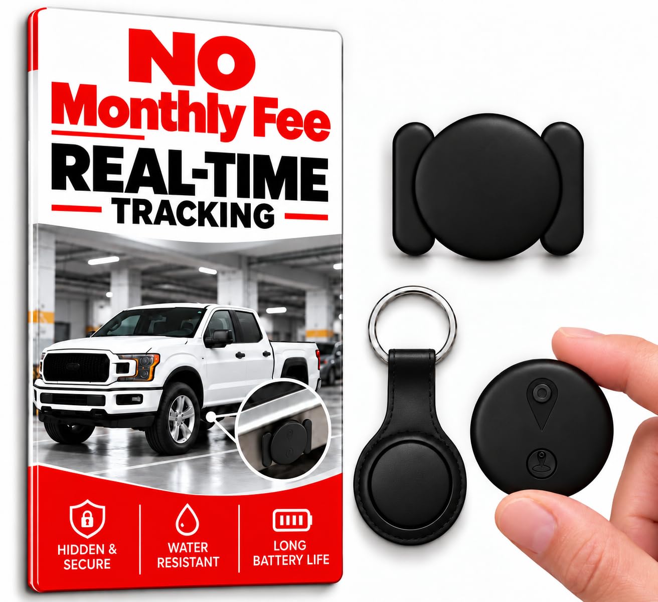 GPS Tracker for Vehicles, No Monthly Fee, No SIM Card, Real-Time Tracking | 730-