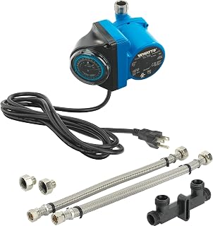 Watts Heat H2O 0955805 Hot Water Recirculation System Programmable Timer | Thermal Bypass 120 Volts Return Line Not Needed 3-Year Warranty Includes Pump Sensor Valve 2 Supply Lines Easy Install