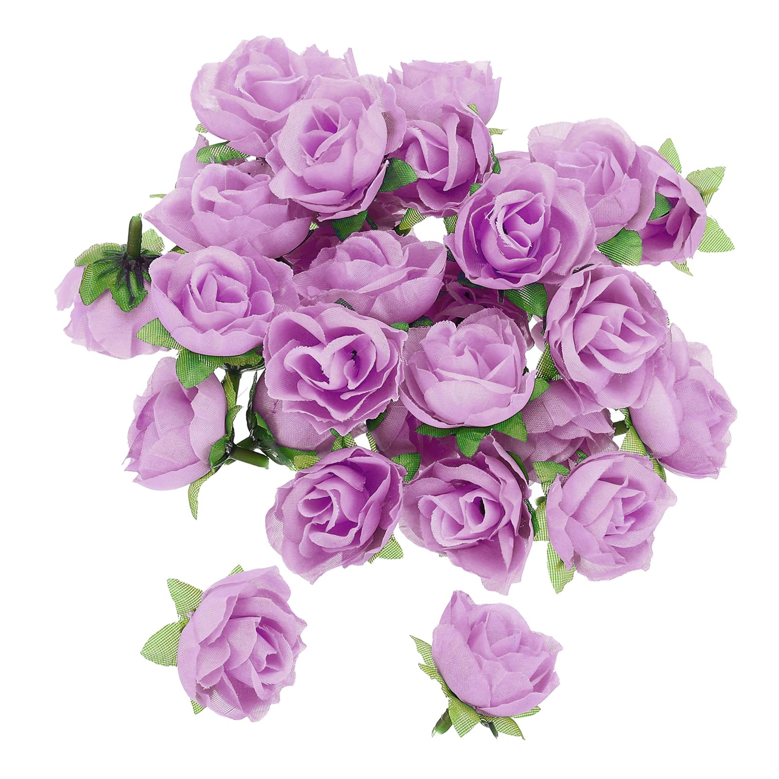 3.5cm Mini Loose Artificial Roses 50pcs Silk Fabric Small Fake Flower Heads for 