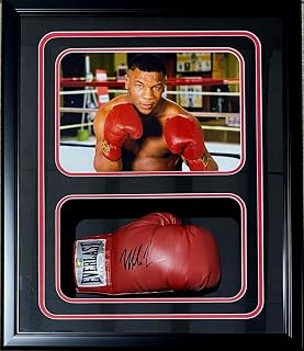 Mike Tyson Signed Glove Shadow Box JSA & Tyson Hologram Kid Dynamite - Autographed Boxing Gloves