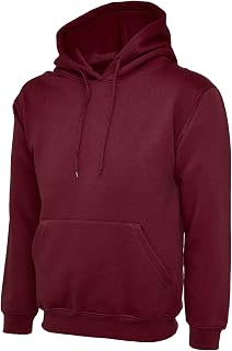 Mad Ink Men's Classic Plain Pullover Hooded Sweatshirt (22 Colours)