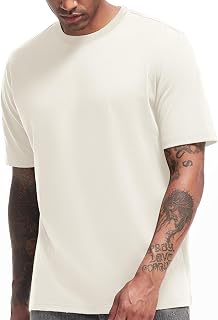 VEIISAR Herren Schwergewicht T-Shirt, Langarmshirt gebürstet - vorgewaschen