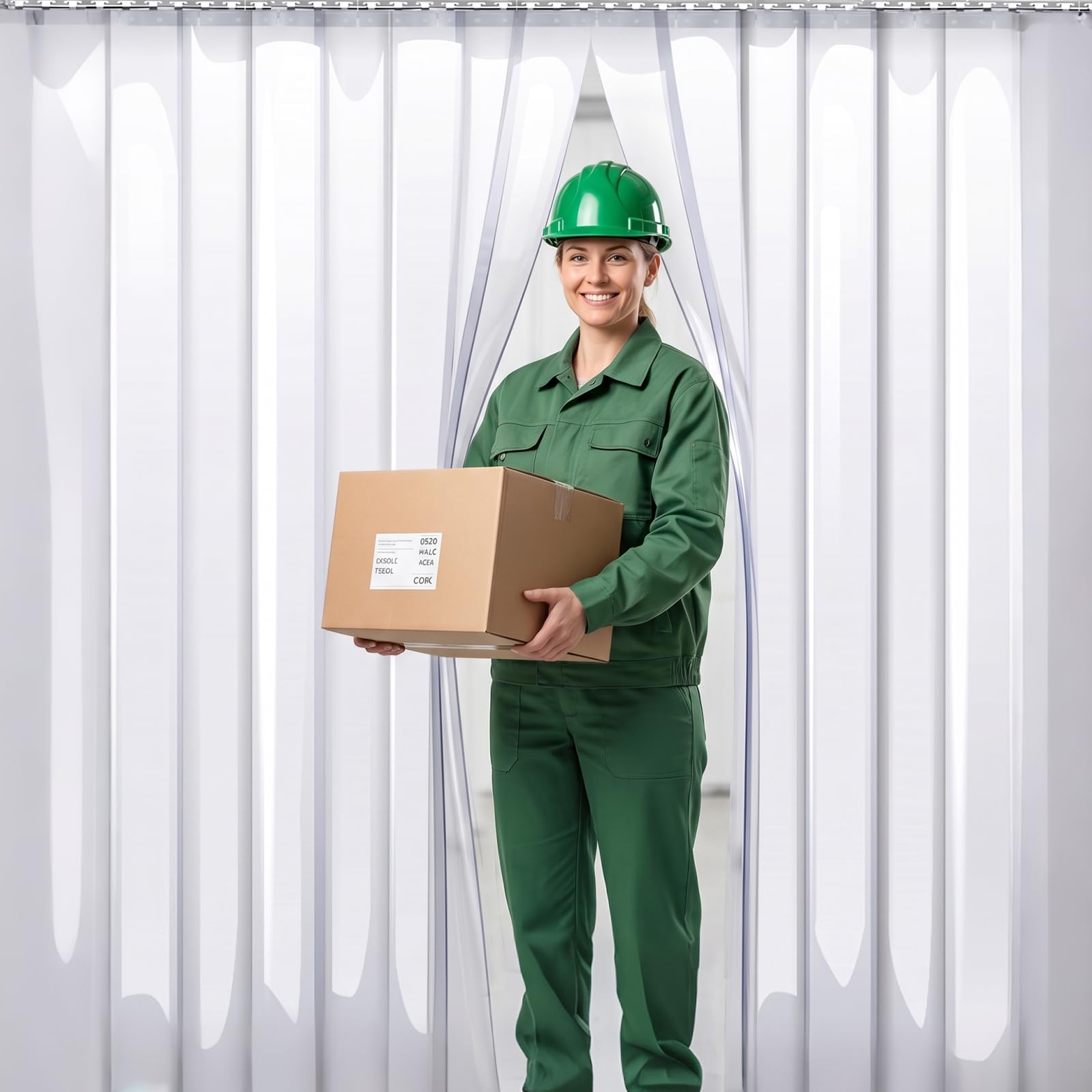 Clear PVC Strip Door Curtain, 36×80 Inch Heavy-Duty Waterproof Curtain for Walk-