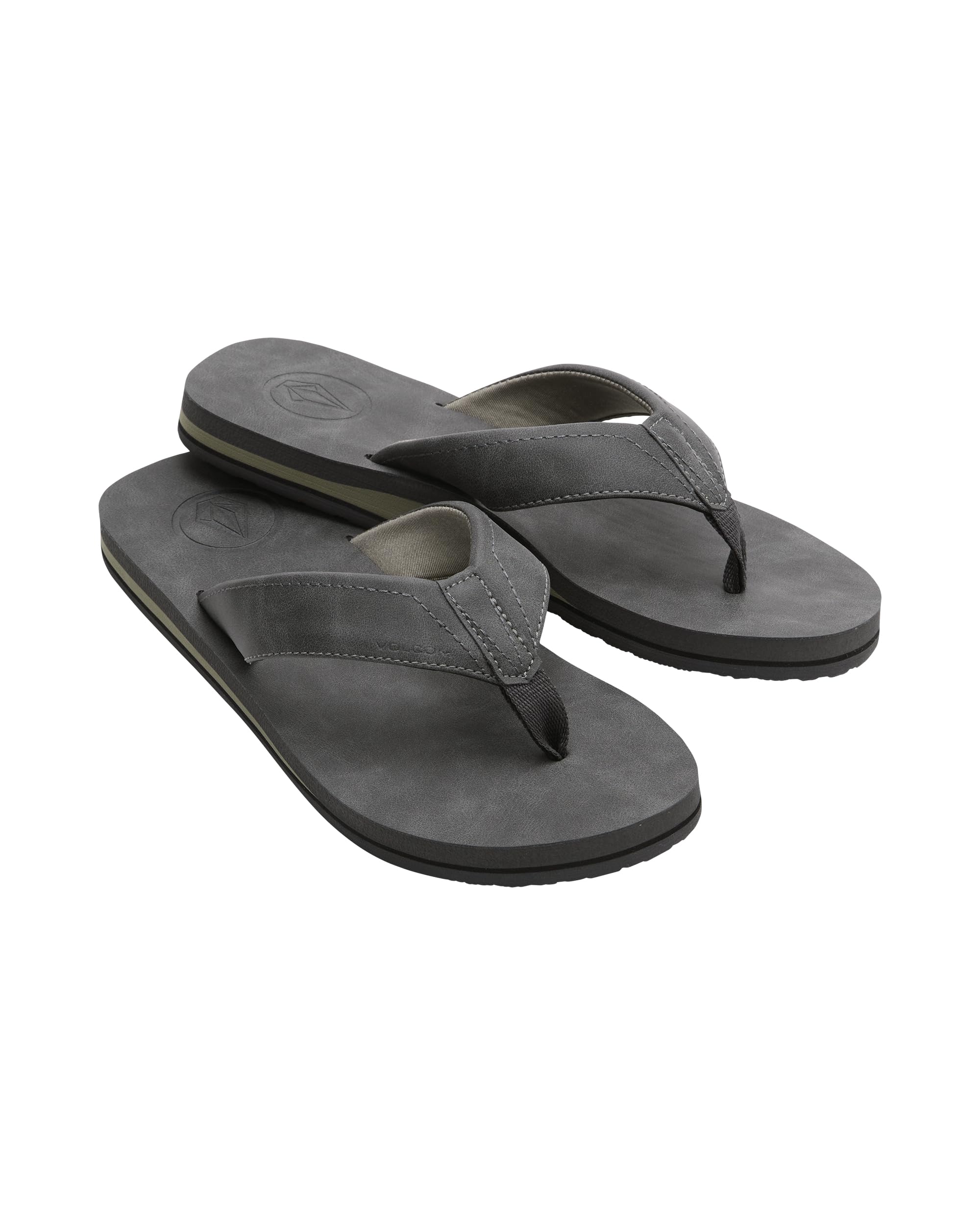 Volcom Men's Victor Sandals – Water-friendly Flip Flops With Comfort Foam Footbe