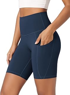 ODODOS Women's Tummy Control Biker Shorts 2.0 with Pockets High Waist Athletic Workout Yoga Shorts-3.5''/ 5"/ 8" / 10" Inseam