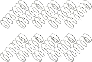 PATIKIL Compression Spring, 1mm Wire Dia x 15mm OD x 25mm L, 10 Pcs 304 Stainless Steel Mechanical Extension Small Springs Pen Springs Assortment Kit for Shop and Home Repairs