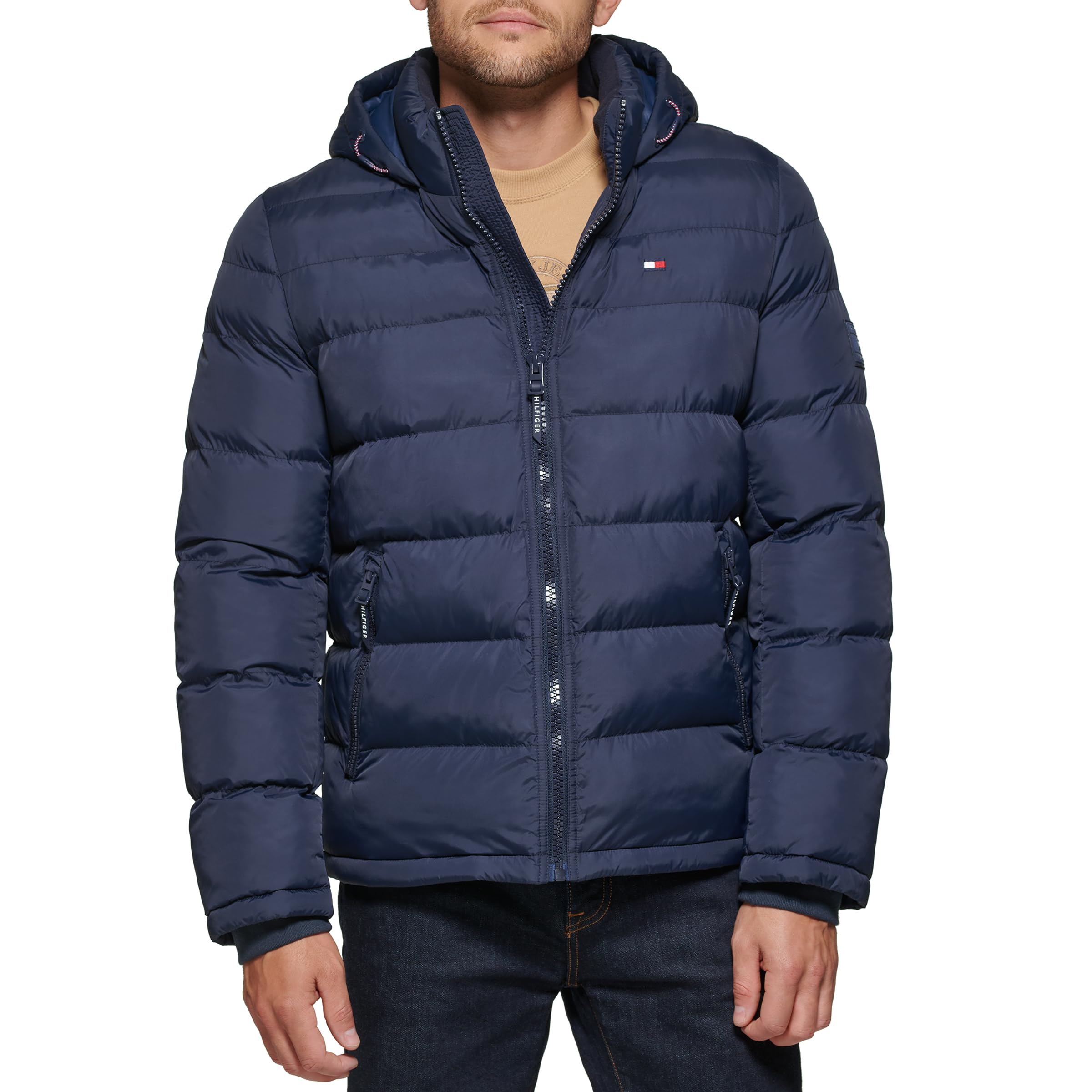 Tommy Hilfiger Classic Hooded Jacket (Regular And Big & Tall Sizes) Down Alterna