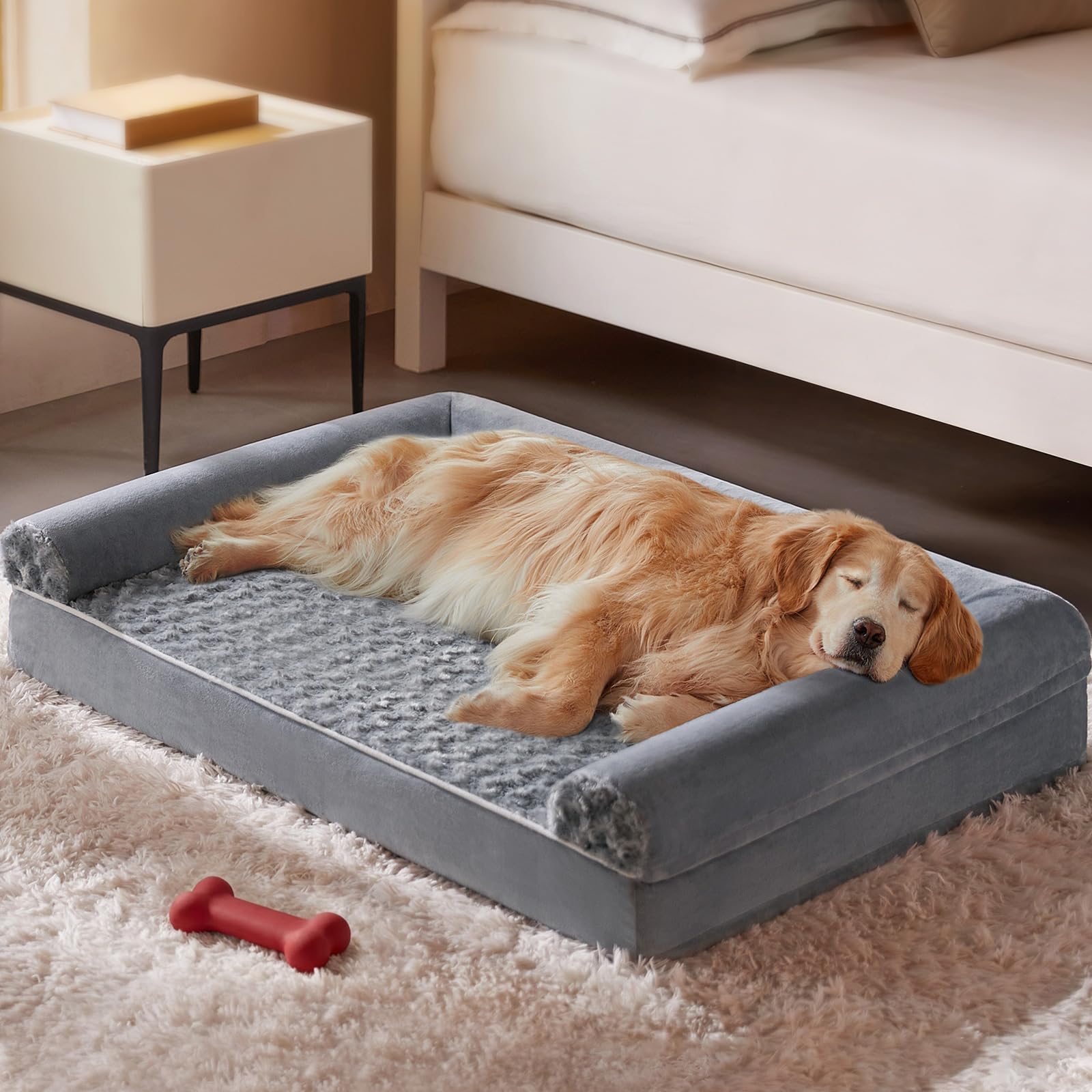 BFPETHOME Orthopedic Washable Large Dog Bed for Senior Dog Comfy Sleep | Waterpr