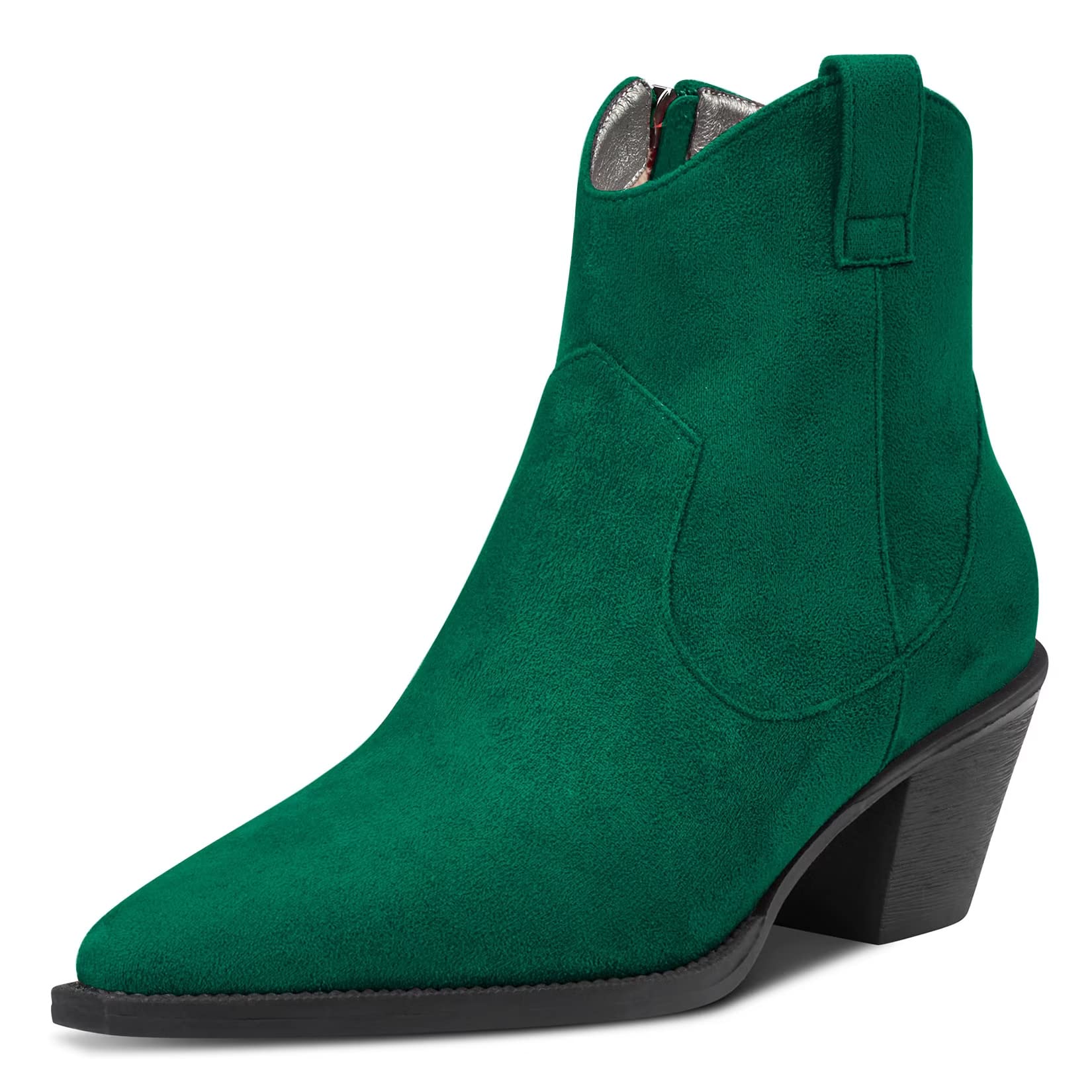Saekcted Women's Medium Heel Heel 6.5 cm Heels Pointed Toe Ankle Boots Riding Sl