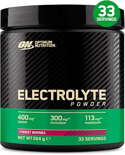 Optimum Nutrition Electrolyte Powder, Daily Exercise Support | Forest Berries, 264g, 33 servings, Zero-Calorie, Sugar-Free Electrolytes, 400mg Sodium, 300mg Potassium & 113mg Magnesium