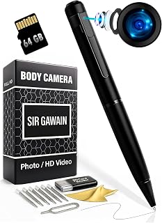 SIRGAWAIN Body-Mounted Video-Only Camera, Full HD 1080p Video & Photos, No Audio Recording Capability, LED Indicator, One-Button Operation, Local microSD Storage, 2026 Model